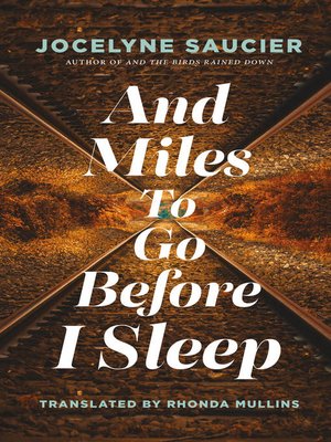 cover image of And Miles to Go Before I Sleep